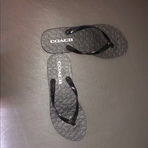 Coach tip flops super cute